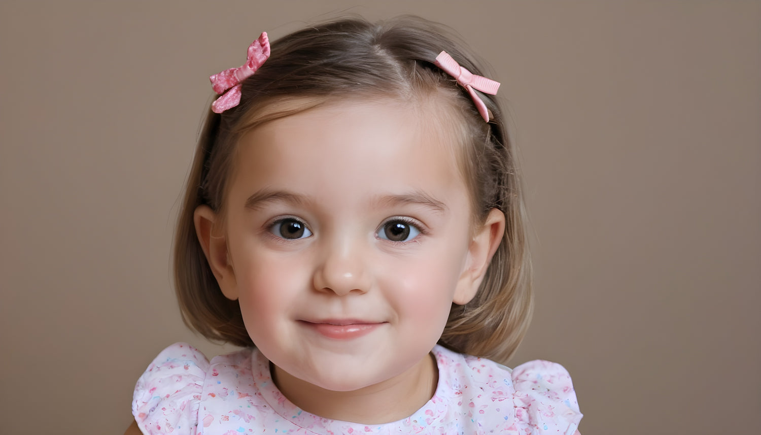 girl wearing pink hairclip