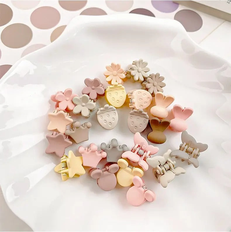 MINI HAIR CLAW CLIPS WHEEL SET | SET OF 8