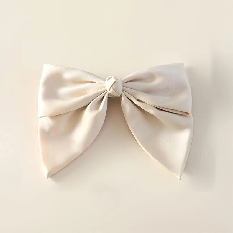 White Bow Barrette