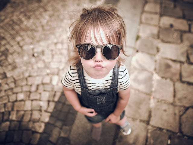 toddler girl wearing sunglass