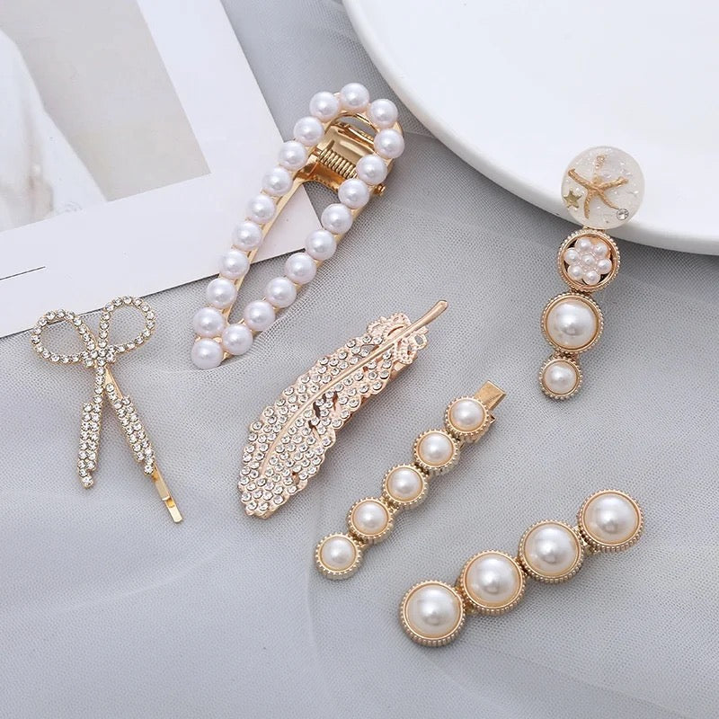 Pearl Hairclips set