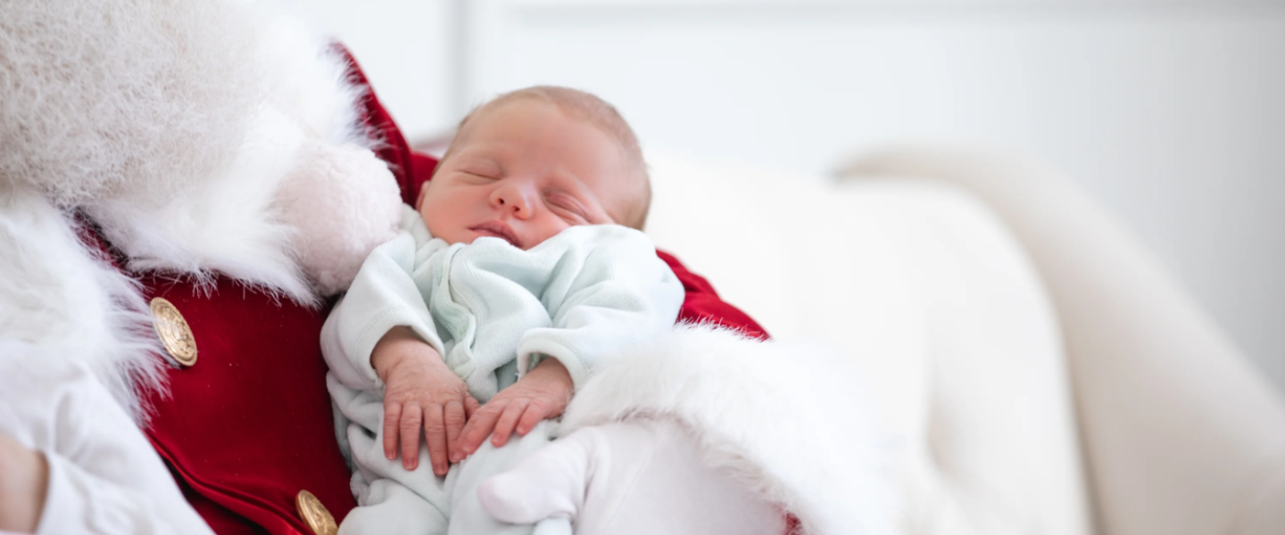 Baby on Santa's lap